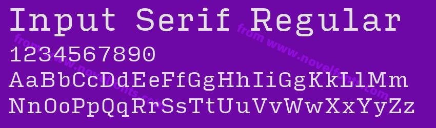 Input Serif RegularPreview Input Serif RegularPreview