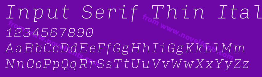 Input Serif Thin ItalicPreview Input Serif Thin ItalicPreview