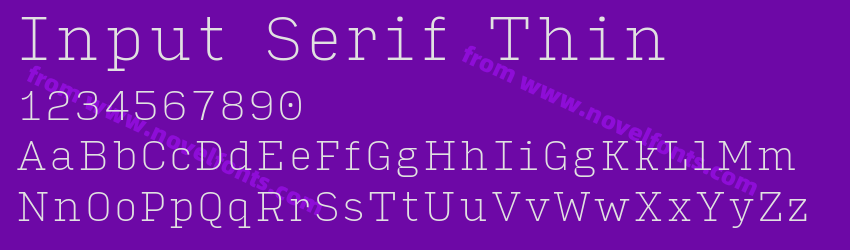 Input Serif ThinPreview Input Serif ThinPreview