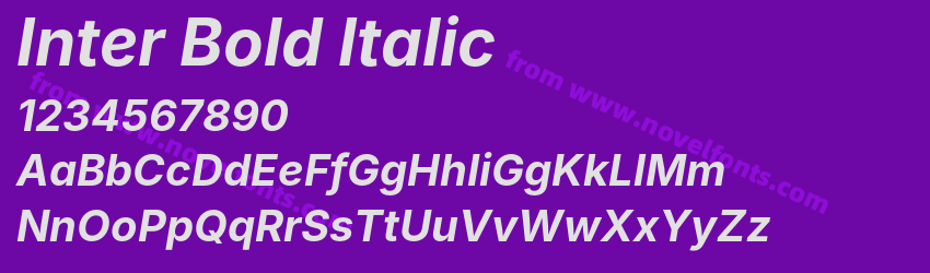 Inter Bold ItalicPreview Inter Bold ItalicPreview