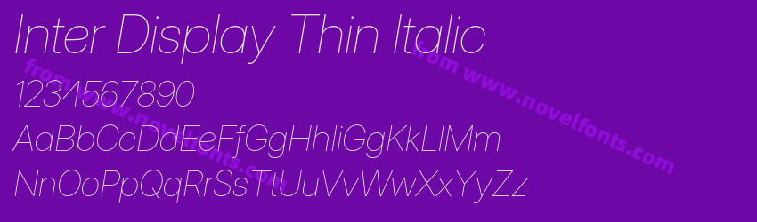 Inter Display Thin ItalicPreview Inter Display Thin ItalicPreview