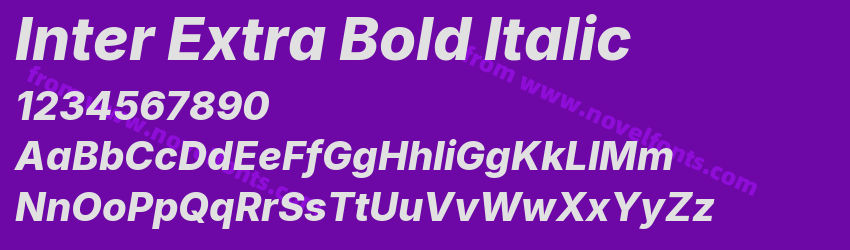 Inter Extra Bold ItalicPreview Inter Extra Bold ItalicPreview