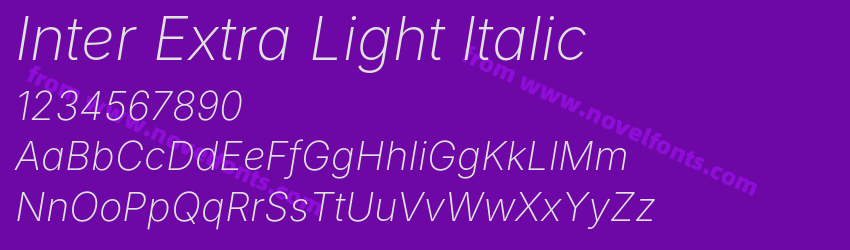 Inter Extra Light ItalicPreview Inter Extra Light ItalicPreview
