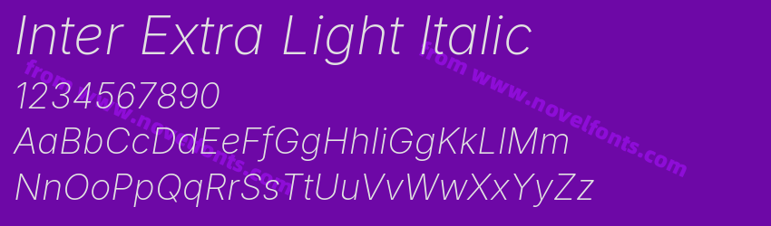 Inter Extra Light ItalicPreview Inter Extra Light ItalicPreview