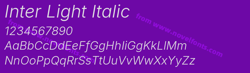 Inter Light ItalicPreview Inter Light ItalicPreview