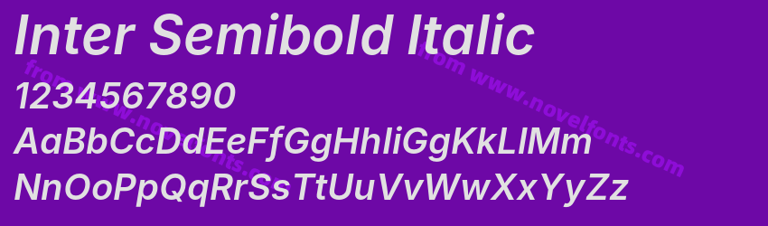 Inter Semibold ItalicPreview Inter Semibold ItalicPreview