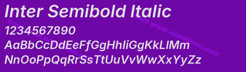 Inter Semibold ItalicPreview Inter Semibold ItalicPreview