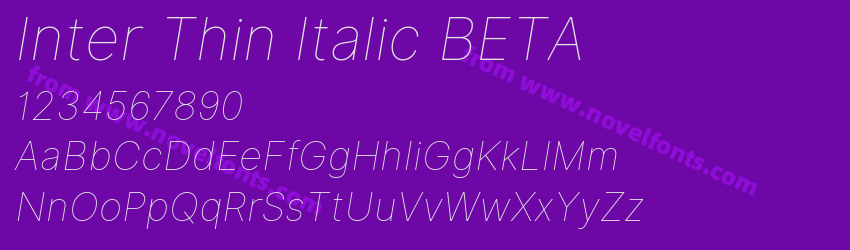 Inter Thin Italic BETAPreview Inter Thin Italic BETAPreview