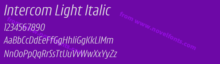 Intercom Light ItalicPreview Intercom Light ItalicPreview