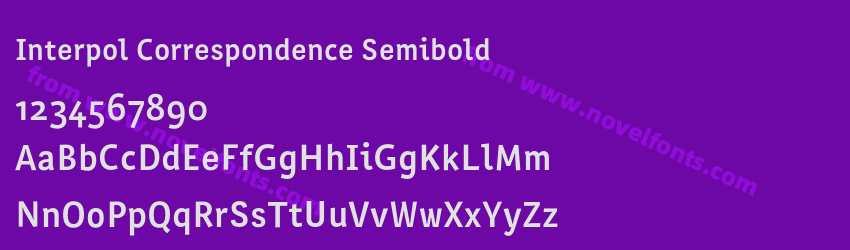 Interpol Correspondence SemiboldPreview Interpol Correspondence SemiboldPreview