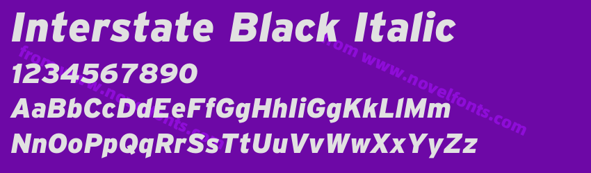 Interstate Black ItalicPreview Interstate Black ItalicPreview