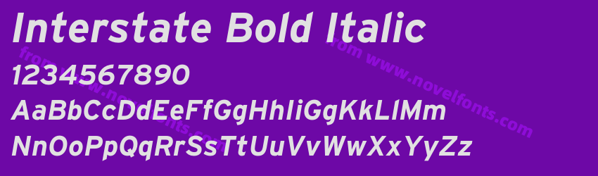 Interstate Bold ItalicPreview Interstate Bold ItalicPreview