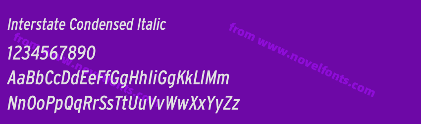 Interstate Condensed ItalicPreview Interstate Condensed ItalicPreview