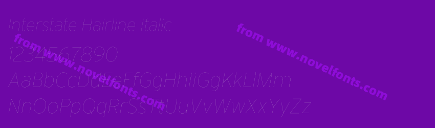 Interstate Hairline ItalicPreview Interstate Hairline ItalicPreview