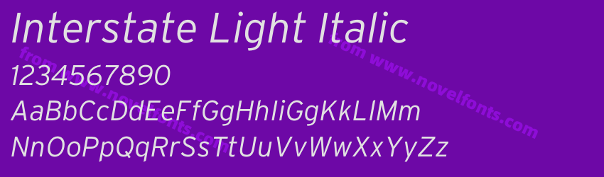 Interstate Light ItalicPreview Interstate Light ItalicPreview