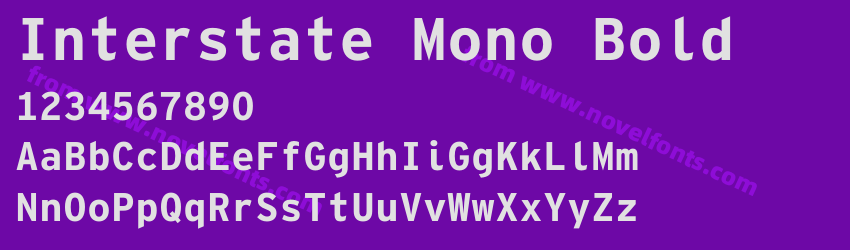 Interstate Mono BoldPreview Interstate Mono BoldPreview