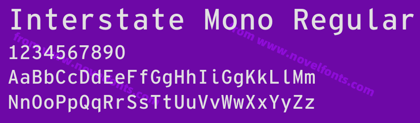 Interstate Mono RegularPreview Interstate Mono RegularPreview