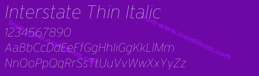 Interstate Thin ItalicPreview Interstate Thin ItalicPreview