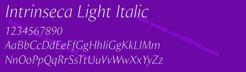 Intrinseca Light ItalicPreview Intrinseca Light ItalicPreview