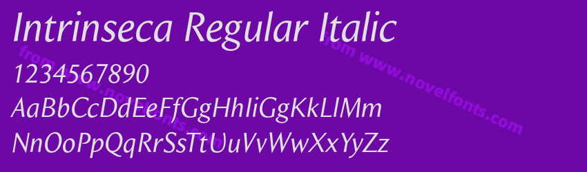 Intrinseca Regular ItalicPreview Intrinseca Regular ItalicPreview