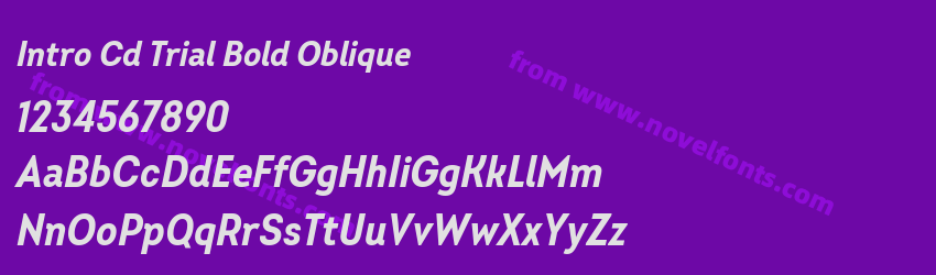 Intro Cd Trial Bold ObliquePreview Intro Cd Trial Bold ObliquePreview