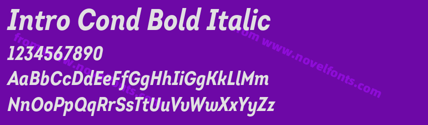 Intro Cond Bold ItalicPreview Intro Cond Bold ItalicPreview