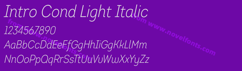 Intro Cond Light ItalicPreview Intro Cond Light ItalicPreview