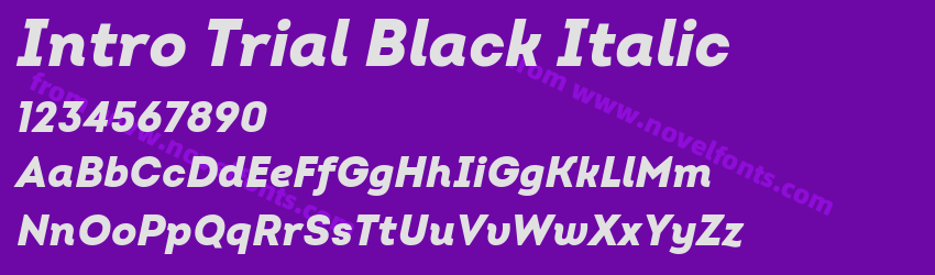 Intro Trial Black ItalicPreview Intro Trial Black ItalicPreview