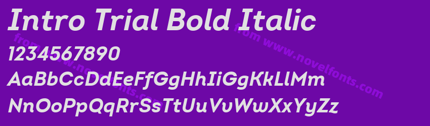 Intro Trial Bold ItalicPreview Intro Trial Bold ItalicPreview