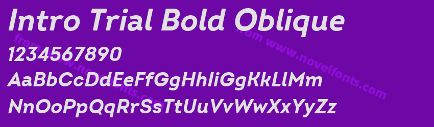 Intro Trial Bold ObliquePreview Intro Trial Bold ObliquePreview