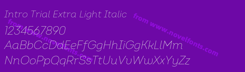 Intro Trial Extra Light ItalicPreview Intro Trial Extra Light ItalicPreview
