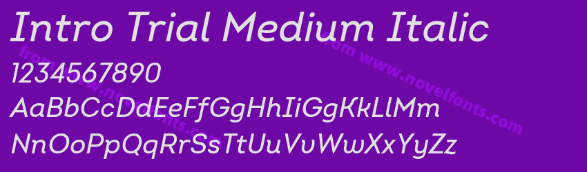 Intro Trial Medium ItalicPreview Intro Trial Medium ItalicPreview