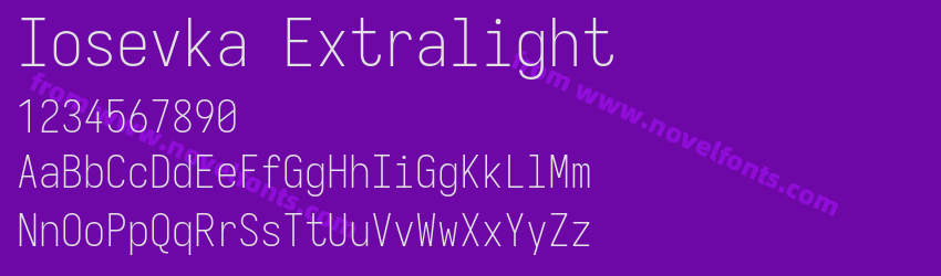 Iosevka ExtralightPreview Iosevka ExtralightPreview