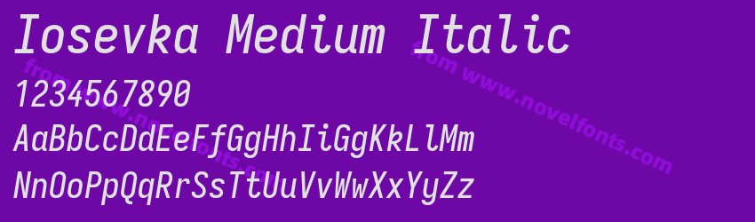 Iosevka Medium ItalicPreview Iosevka Medium ItalicPreview