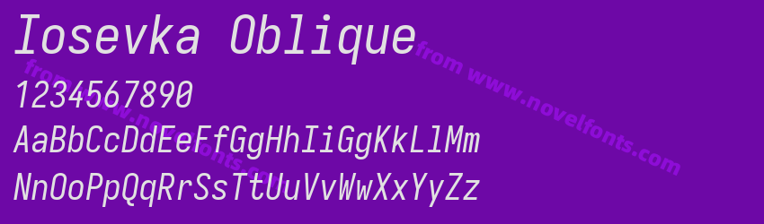 Iosevka ObliquePreview Iosevka ObliquePreview