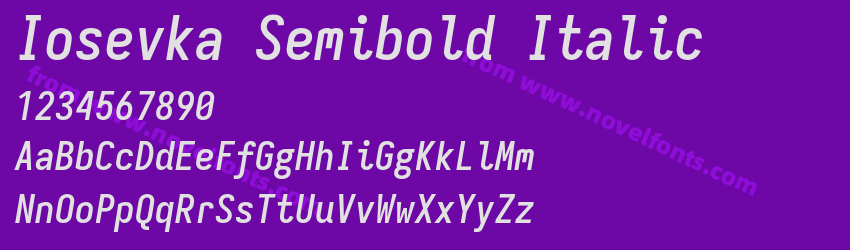 Iosevka Semibold ItalicPreview Iosevka Semibold ItalicPreview