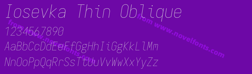 Iosevka Thin ObliquePreview Iosevka Thin ObliquePreview