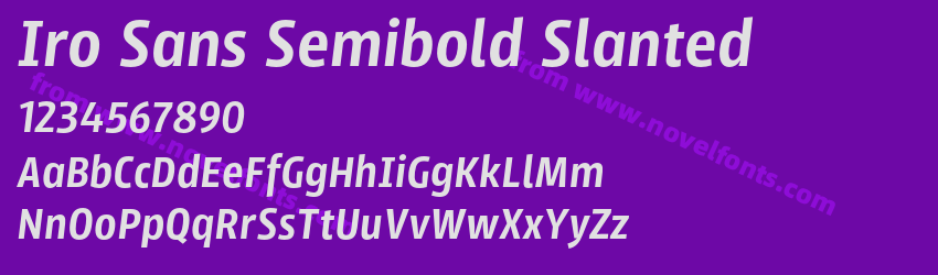 Iro Sans Semibold SlantedPreview Iro Sans Semibold SlantedPreview