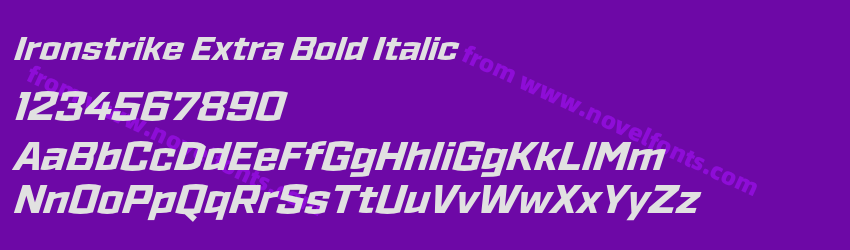 Ironstrike Extra Bold ItalicPreview Ironstrike Extra Bold ItalicPreview