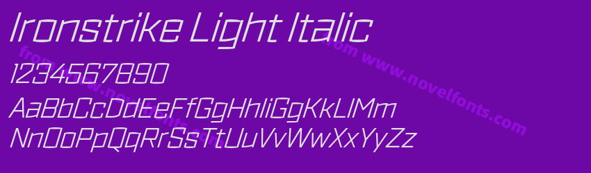 Ironstrike Light ItalicPreview Ironstrike Light ItalicPreview