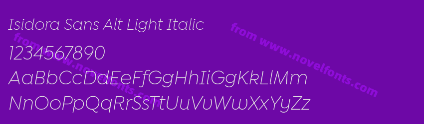 Isidora Sans Alt Light ItalicPreview Isidora Sans Alt Light ItalicPreview
