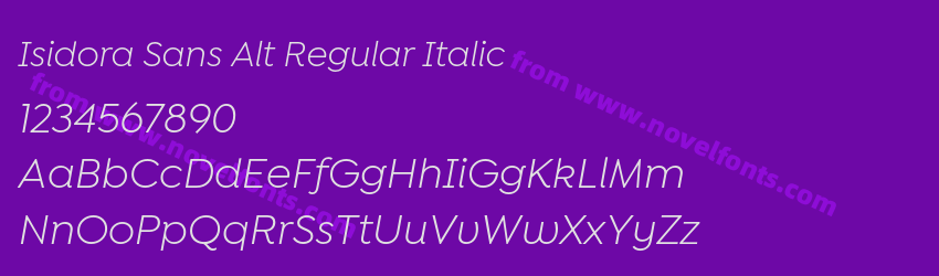 Isidora Sans Alt Regular ItalicPreview Isidora Sans Alt Regular ItalicPreview