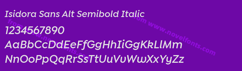Isidora Sans Alt Semibold ItalicPreview Isidora Sans Alt Semibold ItalicPreview