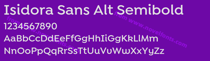 Isidora Sans Alt SemiboldPreview Isidora Sans Alt SemiboldPreview