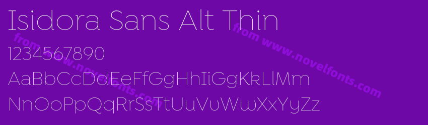 Isidora Sans Alt ThinPreview Isidora Sans Alt ThinPreview