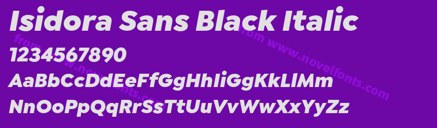 Isidora Sans Black ItalicPreview Isidora Sans Black ItalicPreview