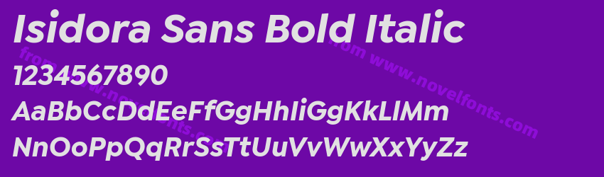 Isidora Sans Bold ItalicPreview Isidora Sans Bold ItalicPreview