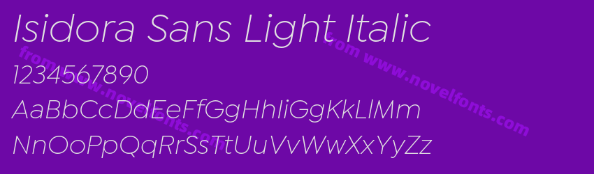 Isidora Sans Light ItalicPreview Isidora Sans Light ItalicPreview