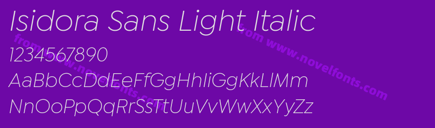 Isidora Sans Light ItalicPreview Isidora Sans Light ItalicPreview