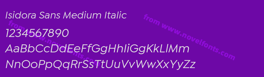 Isidora Sans Medium ItalicPreview Isidora Sans Medium ItalicPreview